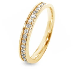 Alliance 19 Diamants Serti Rail 0.3 Ct En Or Jaune - - Mahina