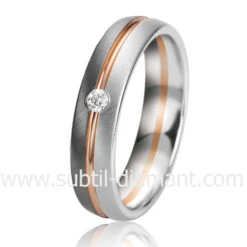 Alliance B. & White 5 Mm 5 Mm Or Et Ruthenium Diamant - Camille -06331