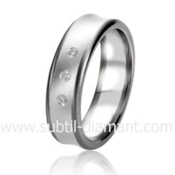 Alliance B. & White 6 Mm 6 Mm Or Et Ruthenium Diamant - Celestis -06315
