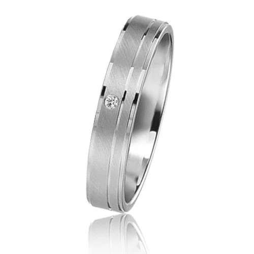 Alliance Basic Light 4 Mm4 Mm Platine 950 Diamant Myra - 05623PT