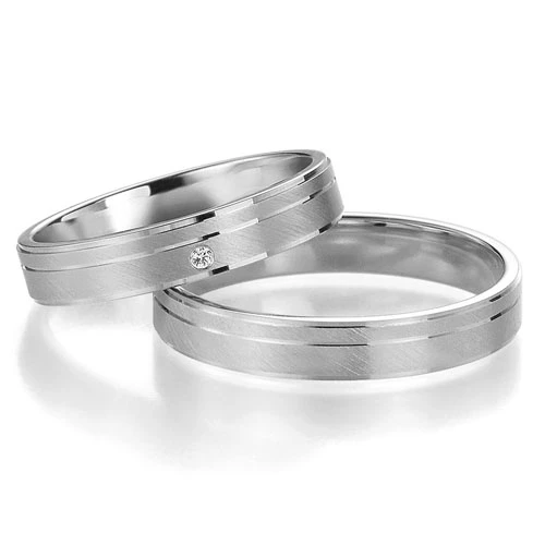 Alliance Basic Light 4 Mm4 Mm Platine 950 Diamant Myra - 05623PT – Image 2