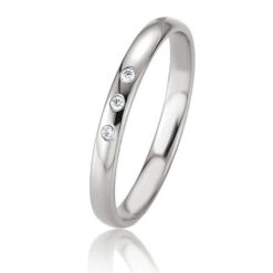 Alliance Basic Light Slim 2.5 Mm 2.5 Mm Or Blanc Diamant Clémentine-04315