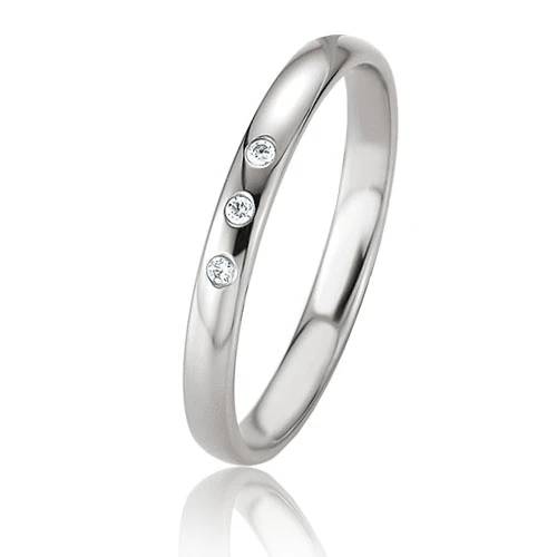 Alliance Basic Light Slim 2.5 Mm 2.5 Mm Or Blanc Diamant Clémentine-04315