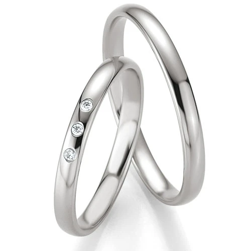 Alliance Basic Light Slim 2.5 Mm 2.5 Mm Or Blanc Diamant Clémentine-04315 – Image 3