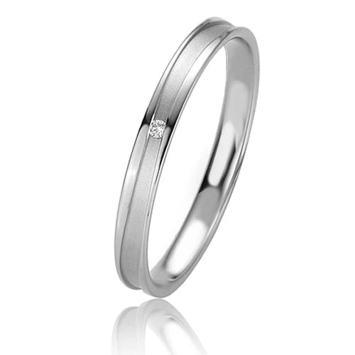 Alliance Basic Light Slim 2.5 Mm 2.5 Mm Or Blanc Diamant Koralie-04325