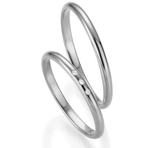 Alliance Basic Light Slim 2 Mm 2 Mm Platine 950 Diamant Barbara-04305PT – Image 2