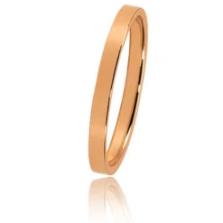 Alliance Bonheur En Or Rose Large De 2 Mm Envoutante-HABHR2R
