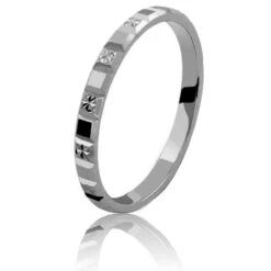 Alliance Clara 2 Mm En Or Blanc - Claire - CLARA2G