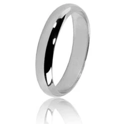 Alliance Demi Jonc En Or Blanc Large De 4.5 Mm Océane-HADJ45G