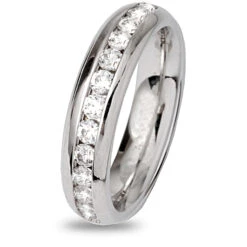 Alliance Demi-tour Rail Bombé Fifty 0.65ct 0.65 Ct En Or Blanc - - Anaëlle