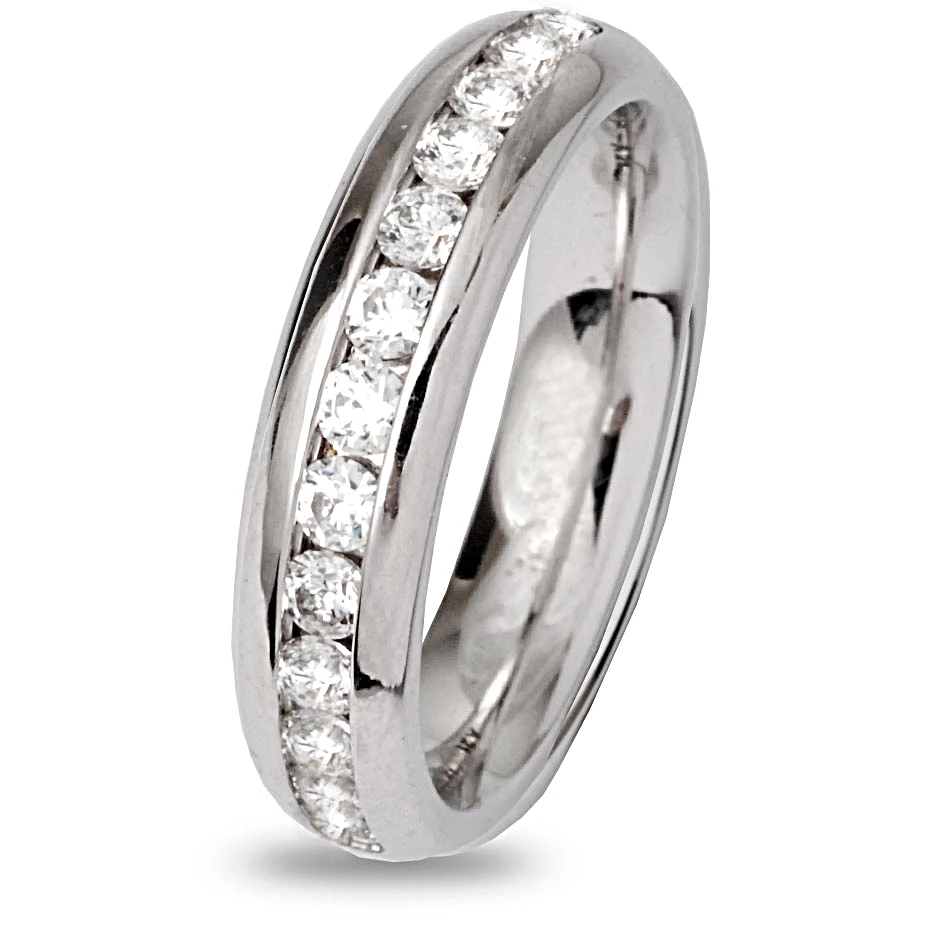 Alliance Demi-tour Rail Bombé Fifty 0.65ct 0.65 Ct En Or Blanc - - Anaëlle