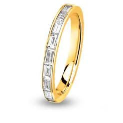Alliance Diamant Baguette Demi Tour Or Jaune - 0.63 Ct - Ondine - 1501.0063J