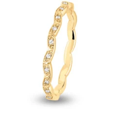 Alliance Diamant Demi Tour HITA FOREVER Or Jaune - 0.06 Ct - Flamboyante - 1708.006J