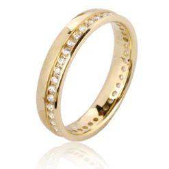 Alliance Diamant En Or Jaune Et Diamants 6 Tara - 7BD025D