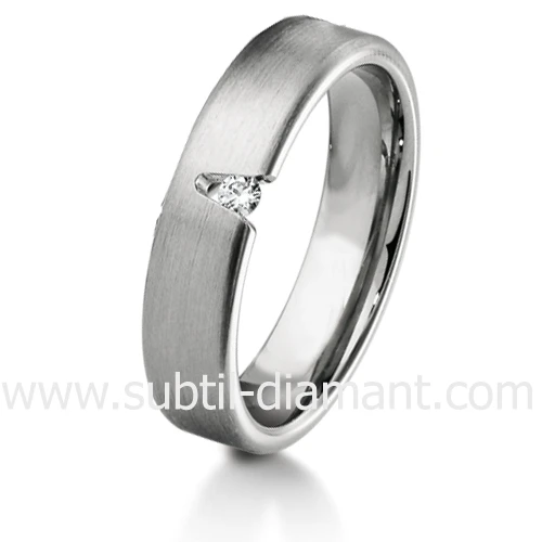 Alliance Diamant Inspiration En Or Blanc Et Diamants 5 Mm 6 Yustina - 04123