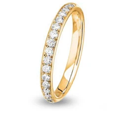 Alliance Diamant Jonc Parisien Demi Tour Or Jaune - 0.34 Ct - Rhéa - 1510.0034J