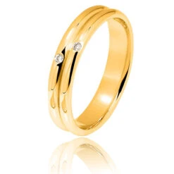 Alliance Diamants 0.02ct En Or Jaune De 4 Mm Or Jaune - 0.02 Ct - Cocoon - 80020002J