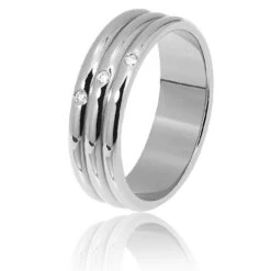 Alliance Diamants 0.03ct Or Blanc De 6 Mm Or Blanc - 0.03 Ct - Oriane - 80040003G