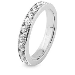 Alliance Diamants Prestige Tour Complet Serti Rail 1.5 Ct En Platine 950 - - Setsuko