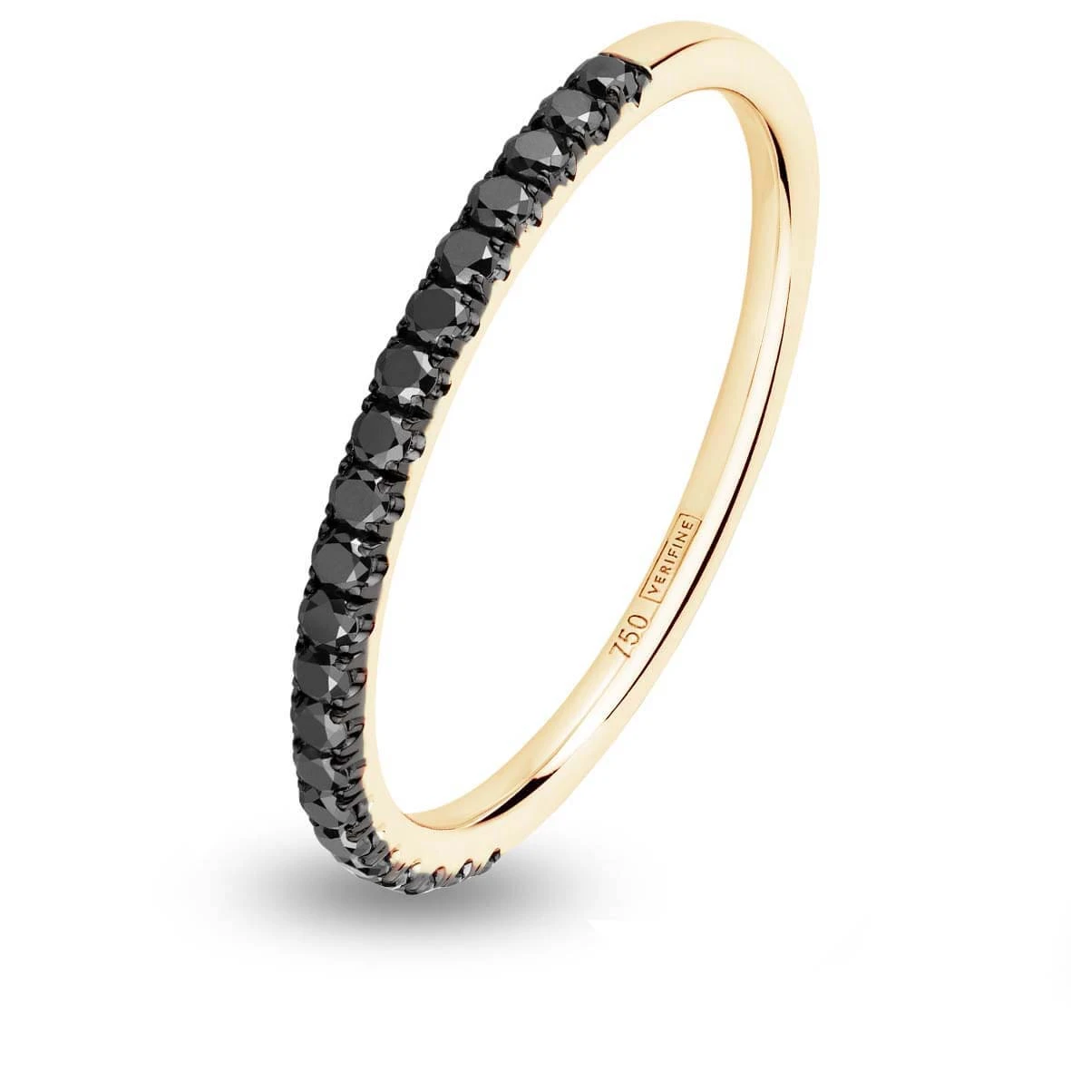 Alliance Diamants Verifine Or Jaune 0.25 Ct Diamant Noir Asako - RH05