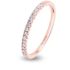 Alliance Diamants Verifine Or Rose 0.23 Ct Diamant Blanc Katia - RH03