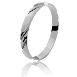 Alliance Dinan 3 Mm En Or Blanc - Infinie - DINAN3G