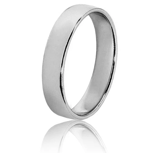 Alliance Fidelis En Or Blanc Large De 4 Mm Gabriela-FID4G