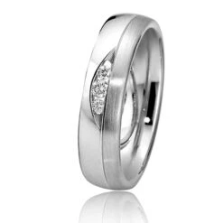 Alliance Pas De Deux 6 Mm En Or Blanc 6 Mm "Pas De Deux" Élisabeth - 81348