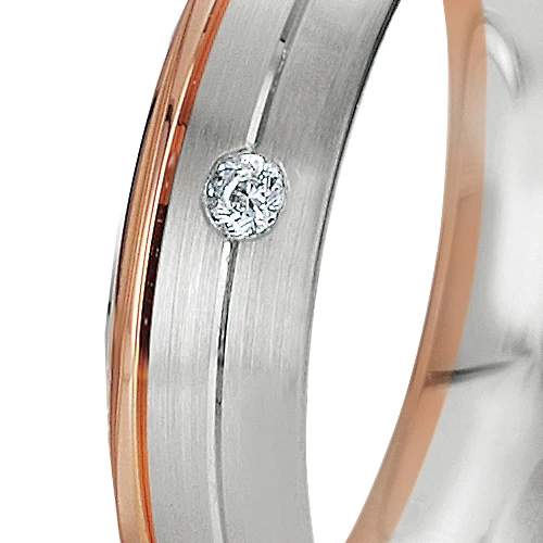 Alliance Rainbow 5 Mm 5 Mm 2 Ors Diamant - Enchantée - 06203 – Image 2