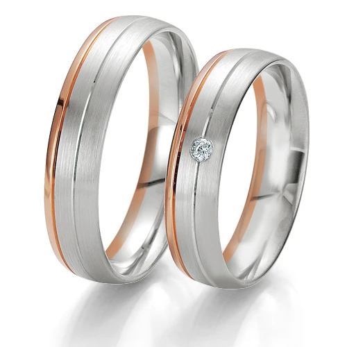 Alliance Rainbow 5 Mm 5 Mm 2 Ors Diamant - Enchantée - 06203 – Image 3