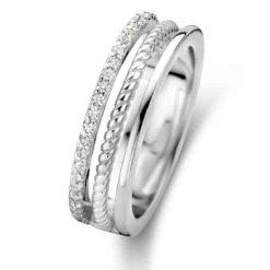 Bague Argent Sertie De Zirconium - Naiomy Silver - Femme - Isis - B2D51