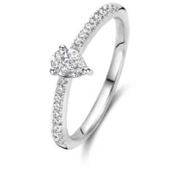 Bague De Fiançailles Accompagnées Justine 0.30 Ct - 91PV43A