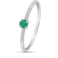 Bague Emeraude Et Diamants En Or Blanc Diamant Rebeca - 1.7521.E1