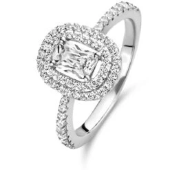 Bague En Argent Sertie De Zirconium Naiomy Silver Silver - Femme - Laélia - N1A51