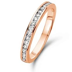 Bague Ischia Basics, Diamants Sur Or Rose-91DP17A