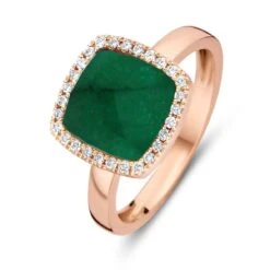 Bague Quartz Et éméraude Sur Nacre Et Diamants One More - Pantelleria 0.14 Ct - Pantelleria 062250E