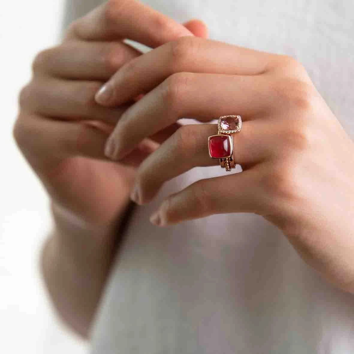 Bague Quartz Fumé Et Diamants One More - Etna 0.1 Ct - Etna 050611VA – Image 3