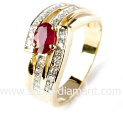 Bague Rubis Diamant - Amour - 12517 RU