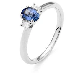 Bague Saphir En Or Blanc Diamant Mahina -RD558FMPWA814