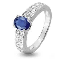 Bague Saphir En Or Blanc Diamant Taranis -1.6116.S1