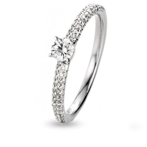 Bague Solitaire Accompagné 0.30 Ct Carla 0.11 Ct - SOD1910