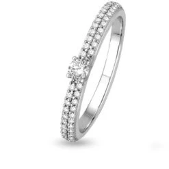 Bague Solitaire Diamant Or Blanc 0.10 Ct Amanda 0.10 Ct - SOD6010