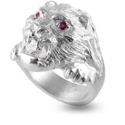 Bague Tête De Lion Lucas Lucor En Argent 925 - 13 G - Océane- A106RZ