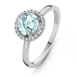 Bague Topaze Sky Blue Et Diamants One More - Etna 0.1 Ct - Etna 050594TT