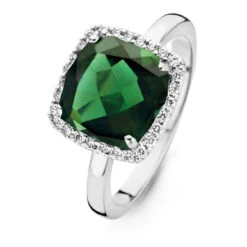Bague Tourmaline Verte Et Diamants One More - Etna 0.22 Ct - Etna 053926QA