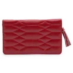 Boîte à Bijoux De Voyage Wolf 1834 - Caroline Jewelry Portfolio - Rouge - 324872