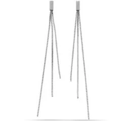 Boucle D'oreille Femme Pendante Or Blanc 1.35 G Lagon - 11831GR