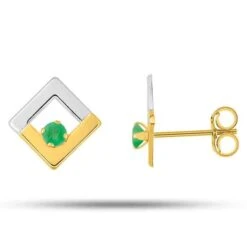 Boucles D'oreille émeraude Or Blanc Kyana-28SA731BE