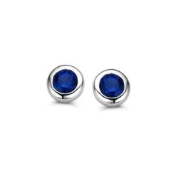 Boucles D'oreilles Argent Pierre Bleue - Naiomy Silver - Femme - Kyoko - B9T03
