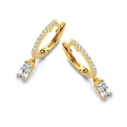 Boucles D'oreilles Argent Plaqué Or Serties De Zirconium - Naiomy Silver - Femme - Marianna - B0V08